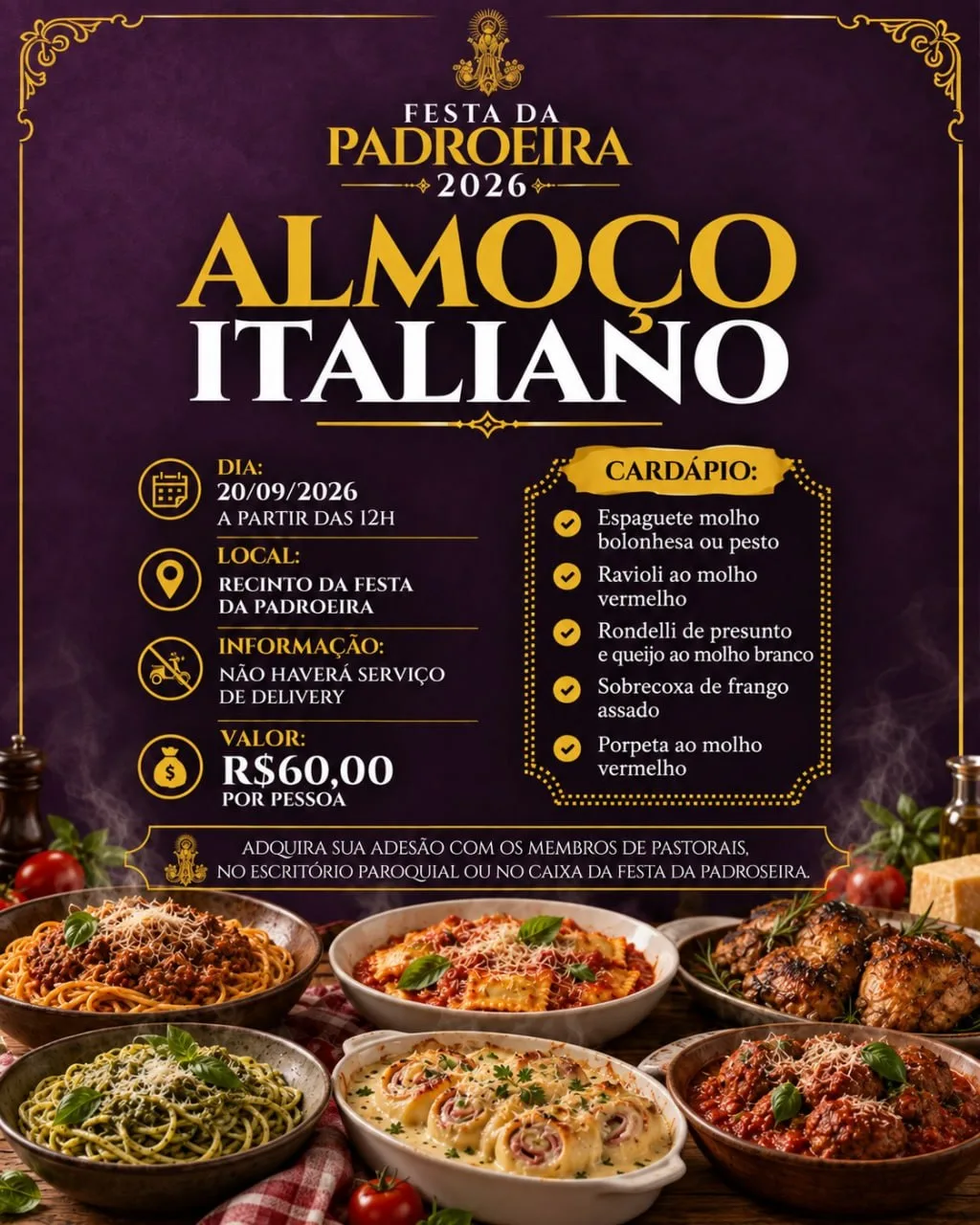 Almoço Italiano — Festa da Padroeira