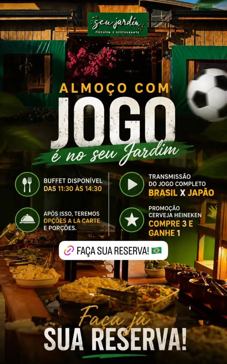 Almoço com Jogo — Brasil x Japão
