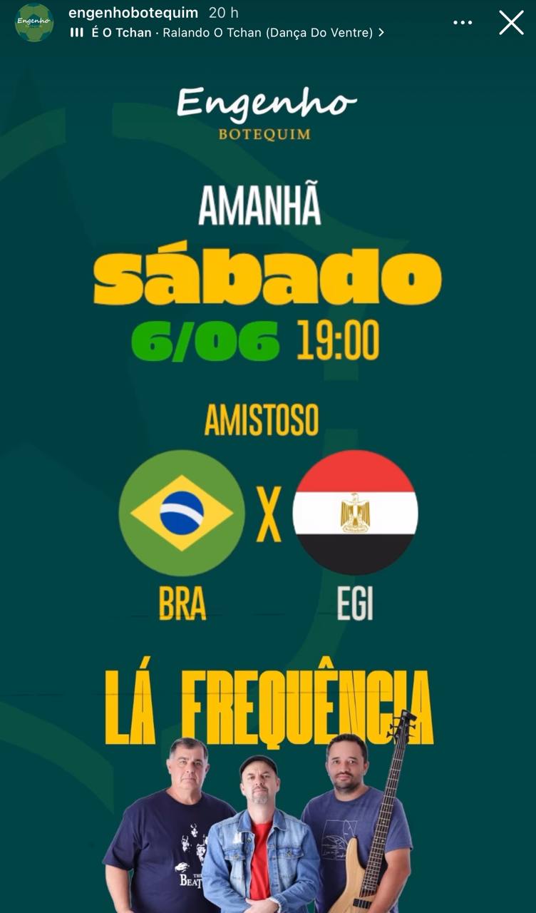Brasil x Egito - Amistoso com Lá Frequência no Engenho Botequim