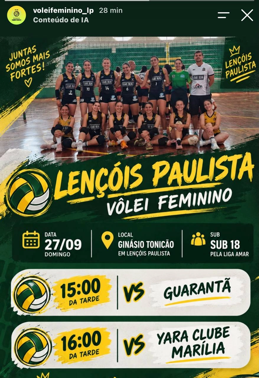 Vôlei Feminino Lençóis x Yara Clube Marília