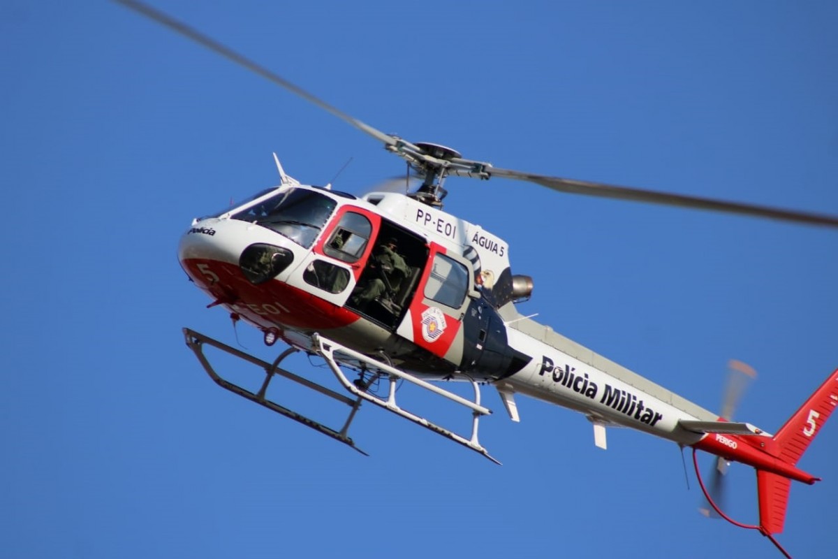 Helicóptero Águia faz buscas em Lençóis Paulista por homem desaparecido de Macatuba